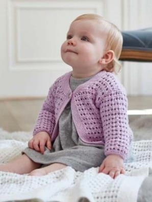 Eyelet Waffle Stitch Cardigan and Blanket in 4 ply Snuggly - Sirdar 5260