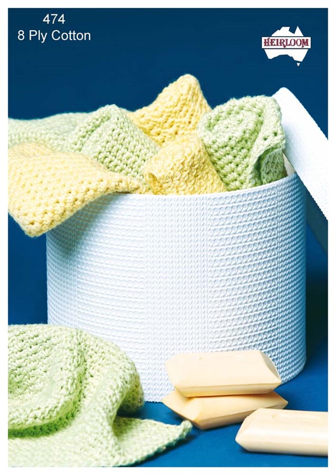 Assorted Crochet Wash Cloths - Heirloom Pattern 474