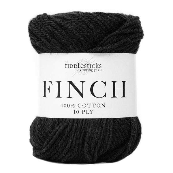 Fiddlesticks Finch Cotton 10 ply Black