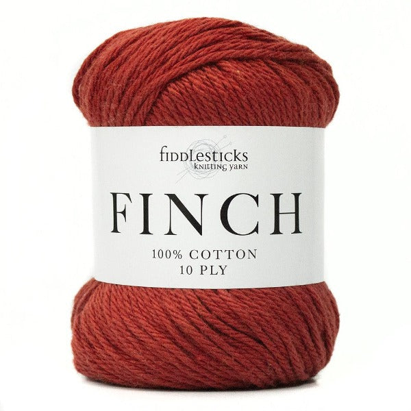 Fiddlesticks Finch Cotton 10 ply Terracotta