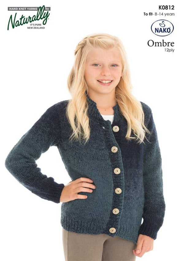 Girl's Ombre Cardigan - Naturally K0812