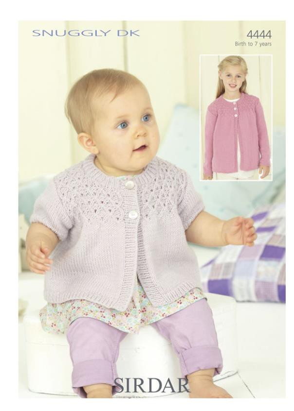 Round Neck Cardigans and Bonnet - Sirdar 4444