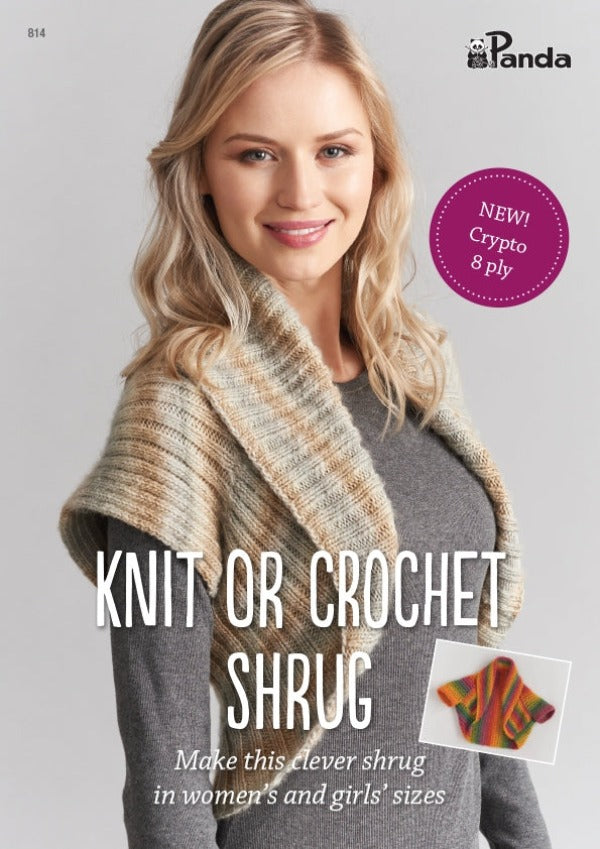 Knit or Crochet Shrug - Panda 814