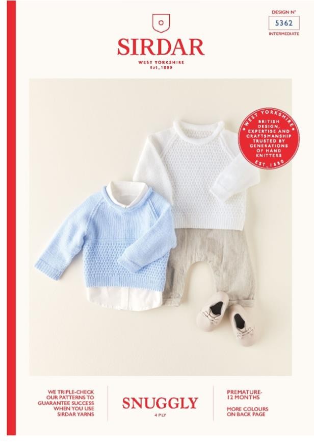 Baby Sweaters in Snuggly 4 Ply - Sirdar 5362