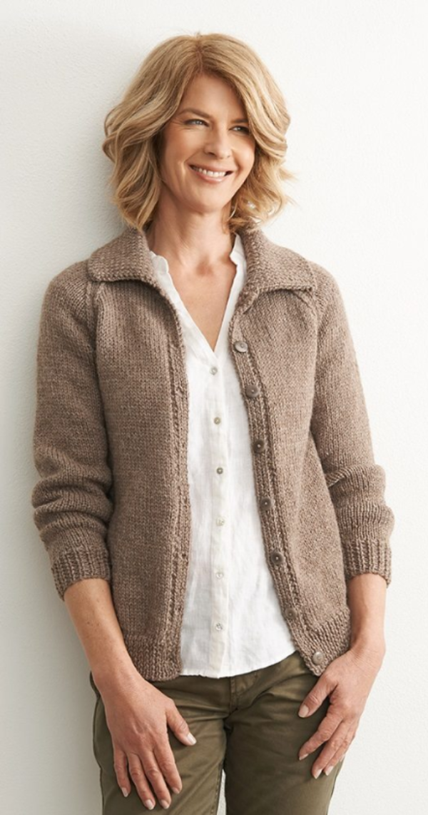 Cardigan with Raglan Sleeves