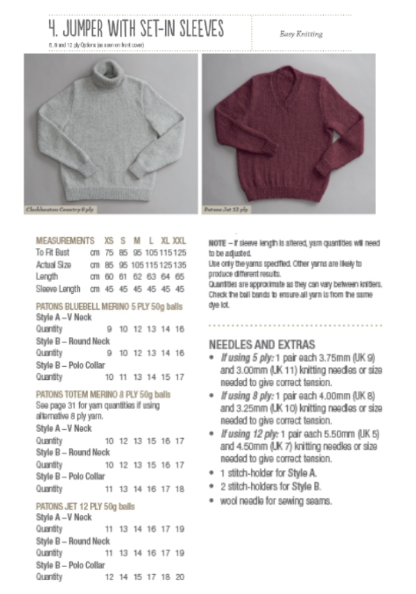 Jumper with Set-In Sleeves
