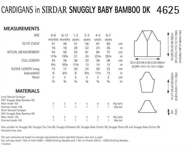 Cardigans - Sirdar 4625