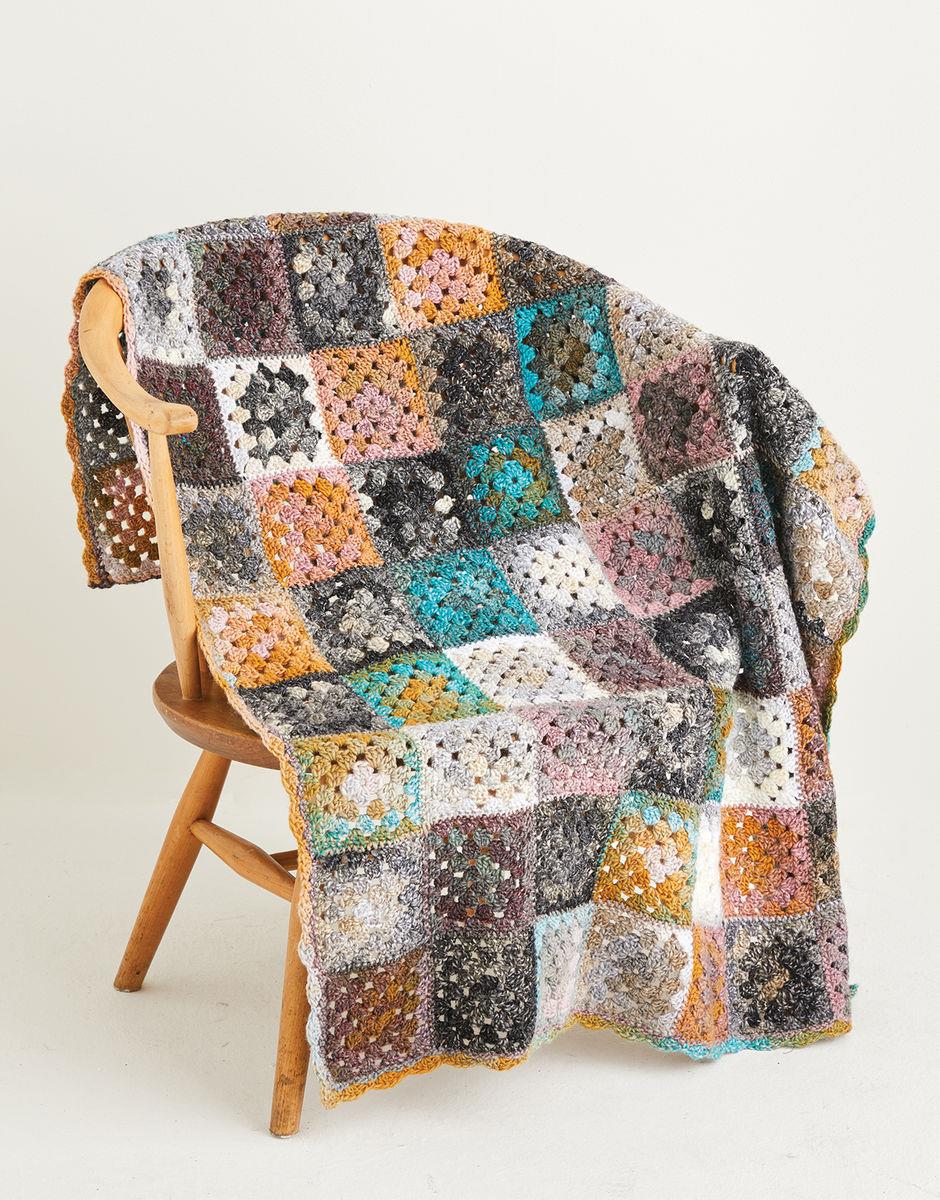 Crochet Granny Square Blanket - Sirdar 10144