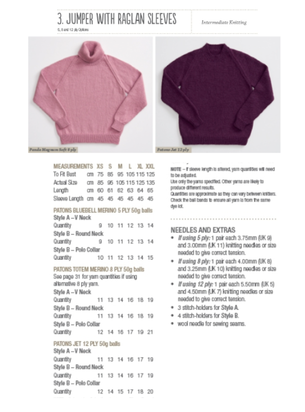 Jumper with Raglan Sleeves