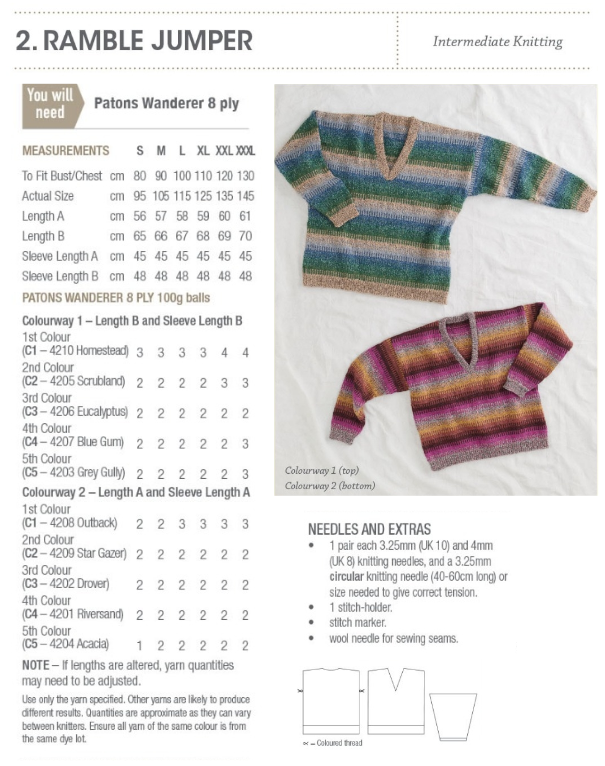 Wanderer Ramble Jumper - Patons 8033