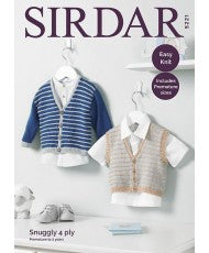 Boy's V Neck Cardigan and Waistcoat - Sirdar 5221