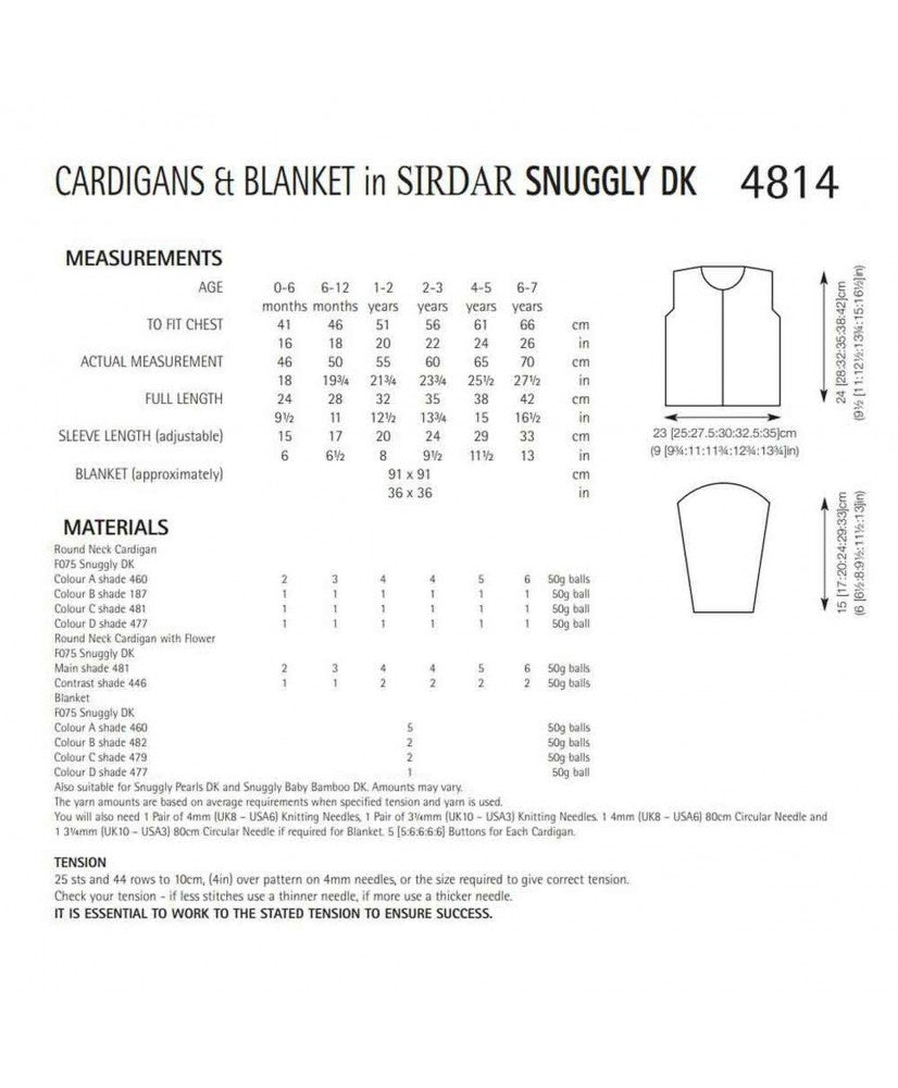 Cardigan and Blanket in DK Snuggly - Sirdar 4814