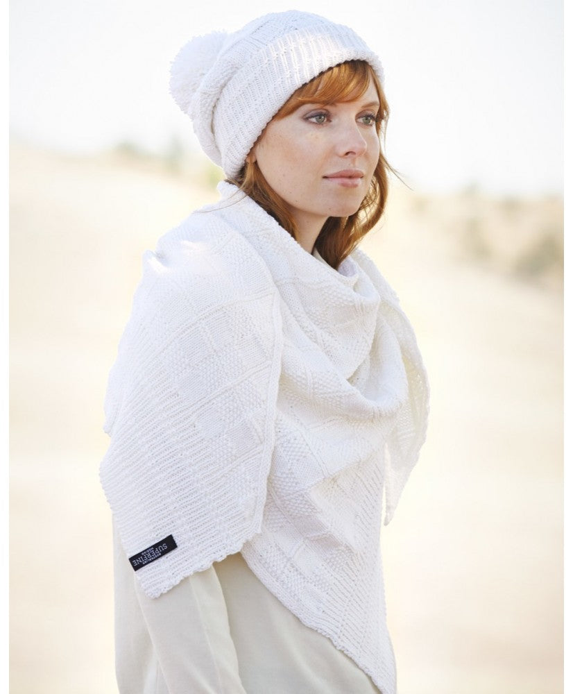 Check Stitch Beanie & Wrap - Superfine Merino 452