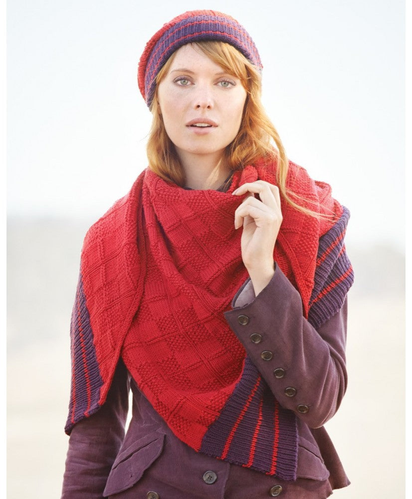 Check Stitch Beanie & Wrap - Superfine Merino 452