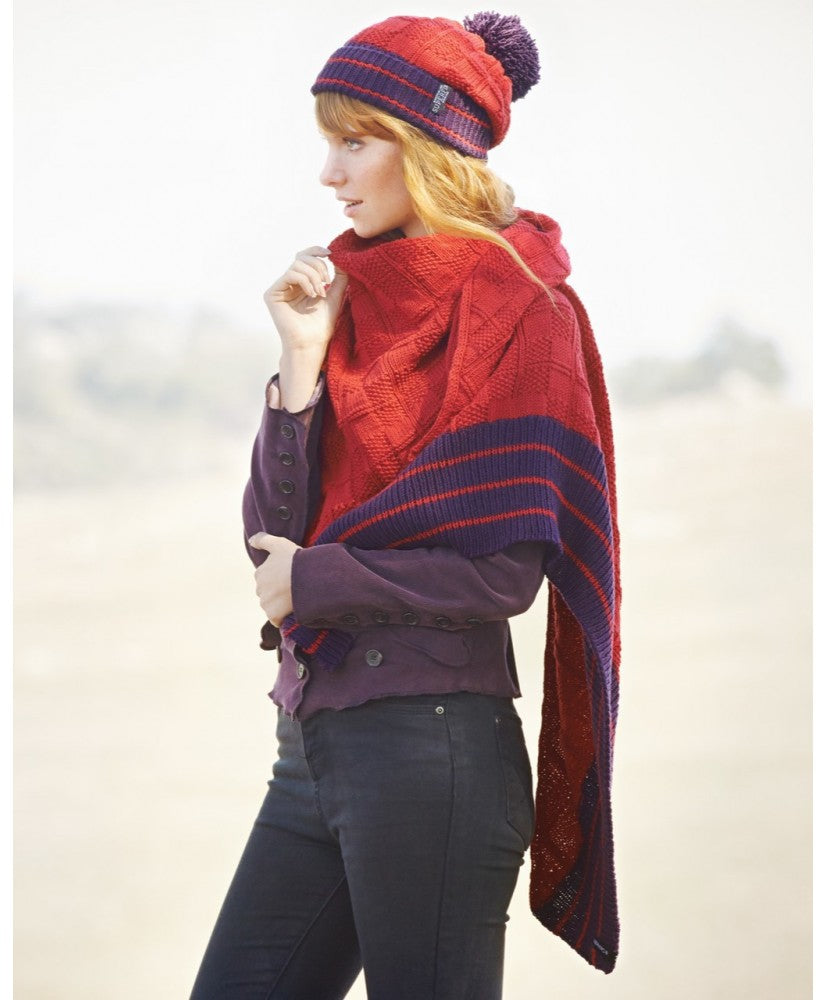 Check Stitch Beanie & Wrap - Superfine Merino 452