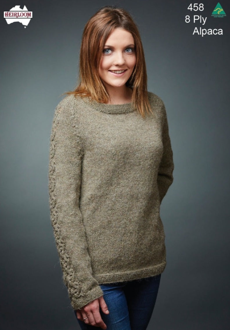 Woman's Jumper with Sleeve Pattern - Heirloom Pattern 458