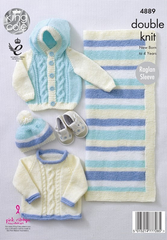 Sweater, Jacket, Hat and Blanket - King Cole 4889