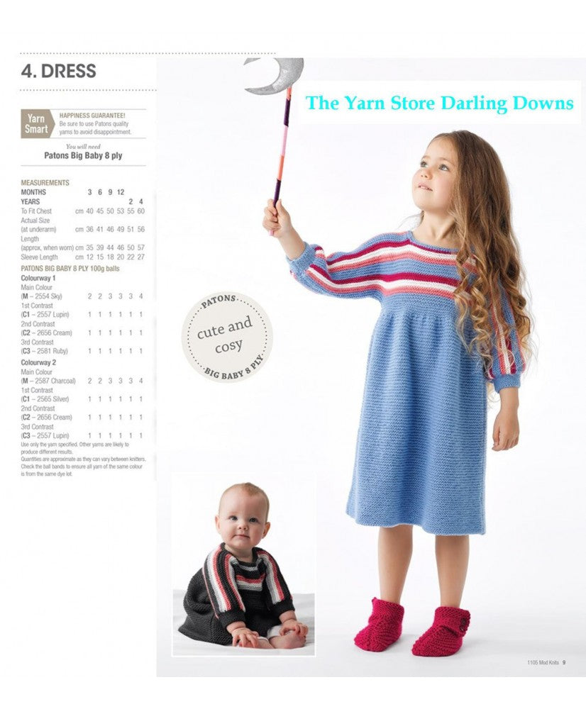 Mod Knits in Big Baby - Patons 1105