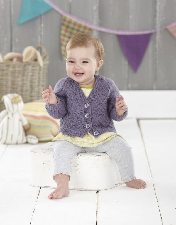 Baby V Neck & Round Neck Cardigan - Sirdar 4582