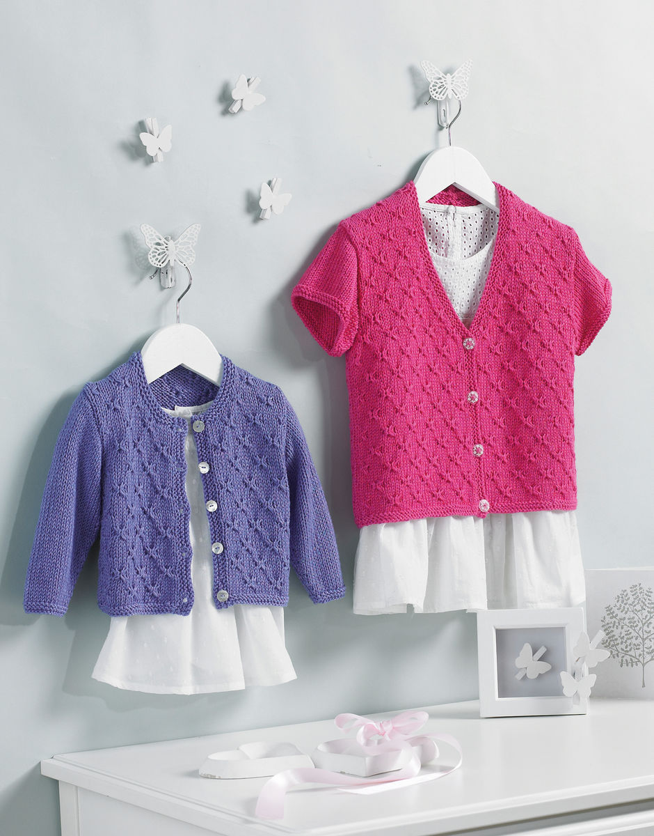 Cardigan with Round or V Neck options - Sirdar 5216