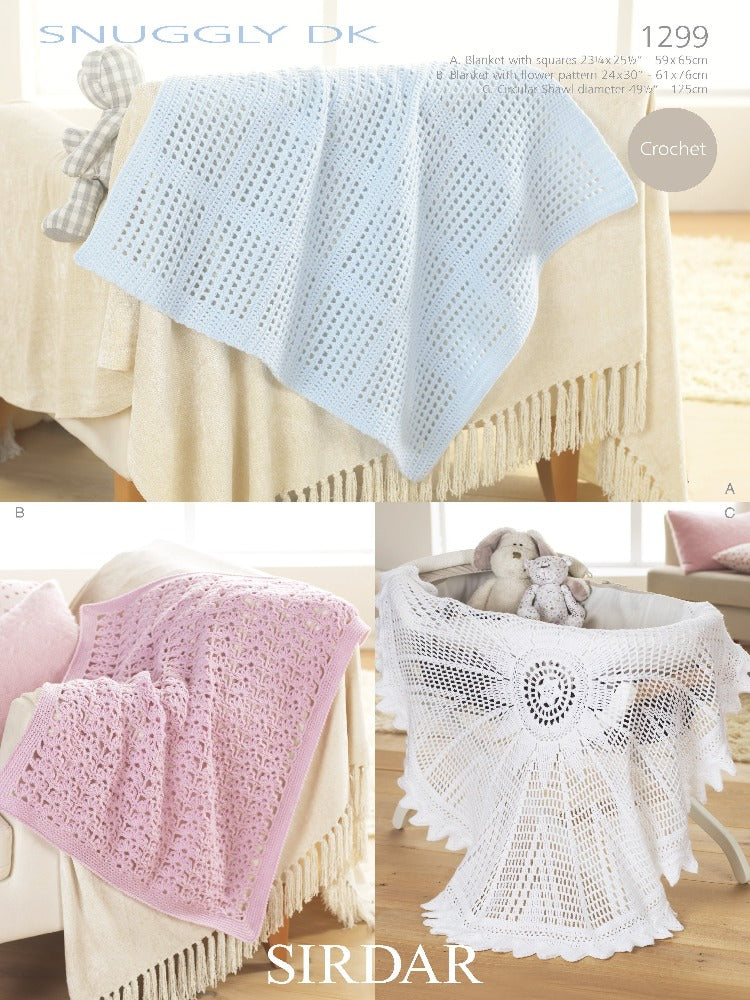 Blankets and Shawl in Snuggly DK - Sirdar 1299