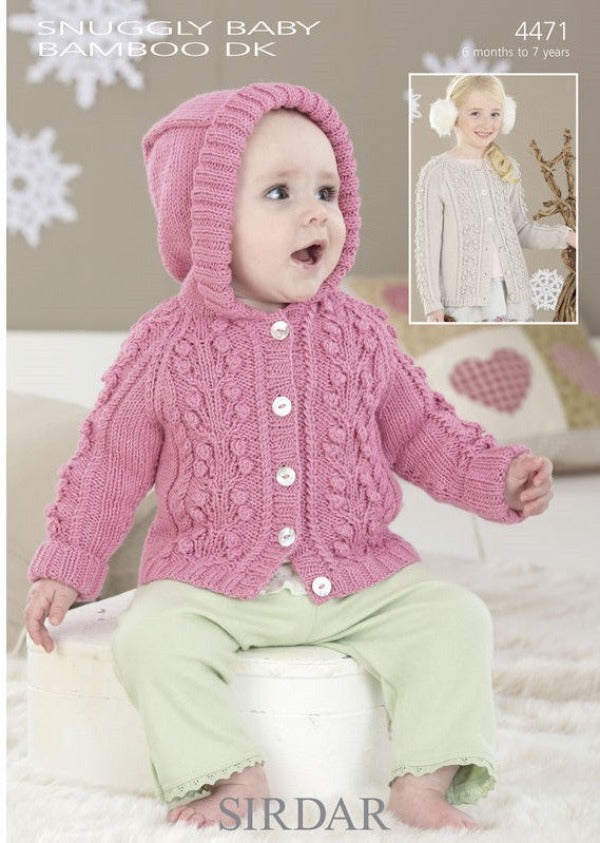 Girls Cardigan in Snuggly DK - Sirdar 4471