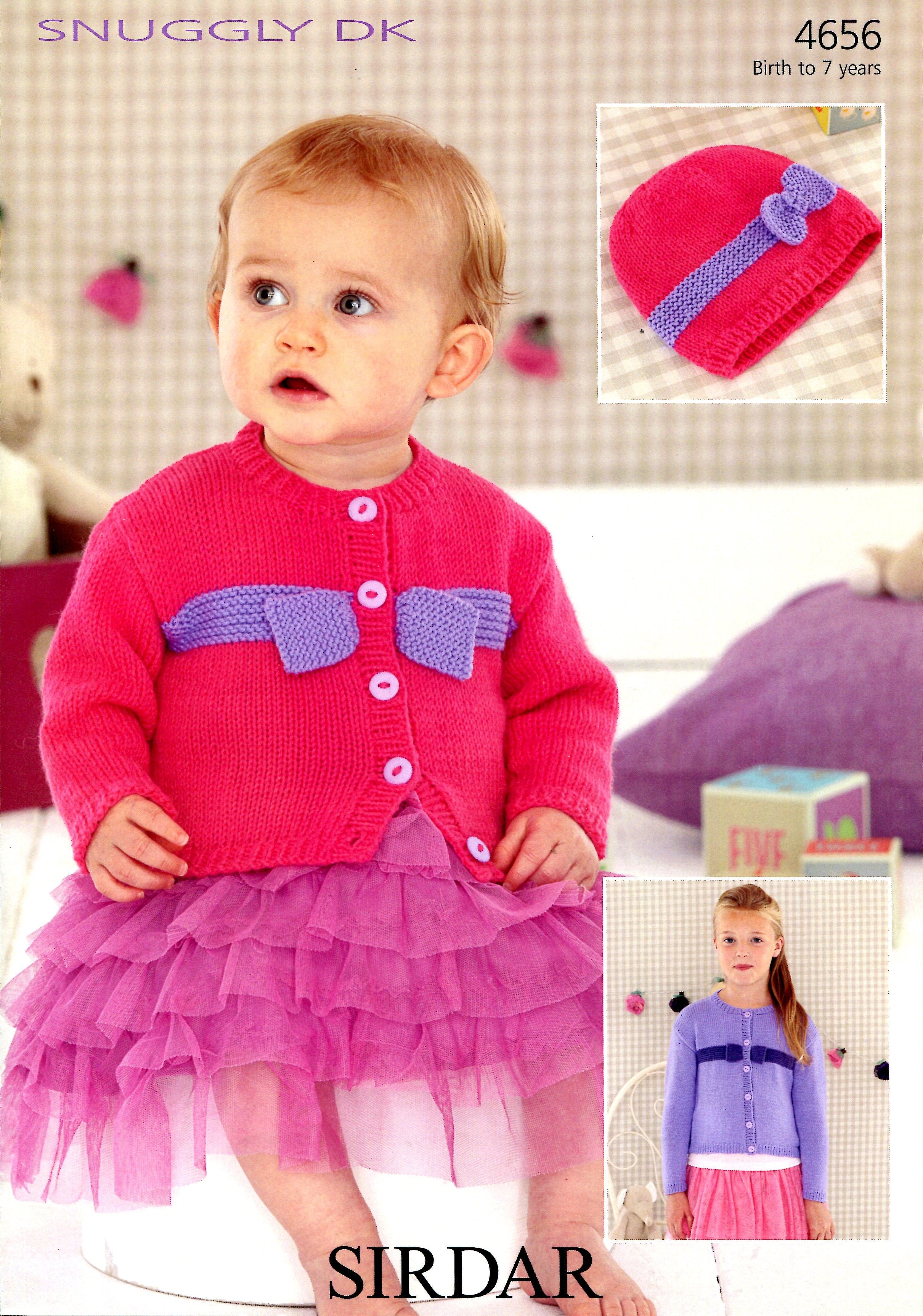 Cardigan and Hat in Snuggly DK - Sirdar 4656