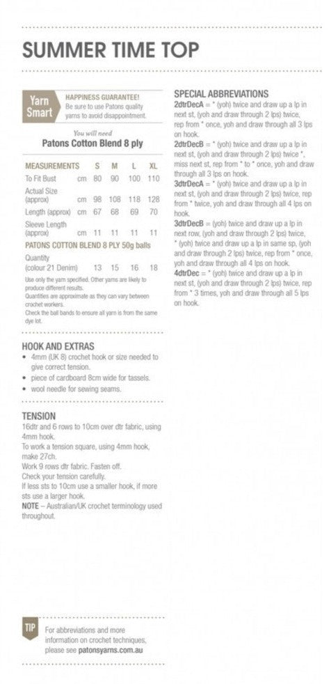 Summer Time Top - Patons 0041
