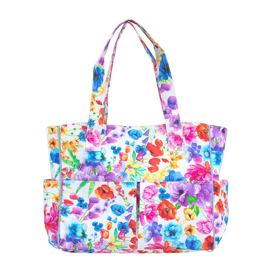 Birch Knitting Storage Tote - Floral Explosion