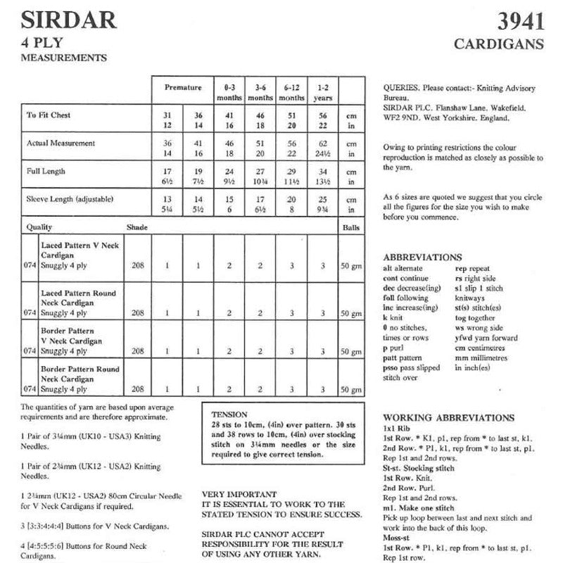 Lace Cardigans - Sirdar 3941