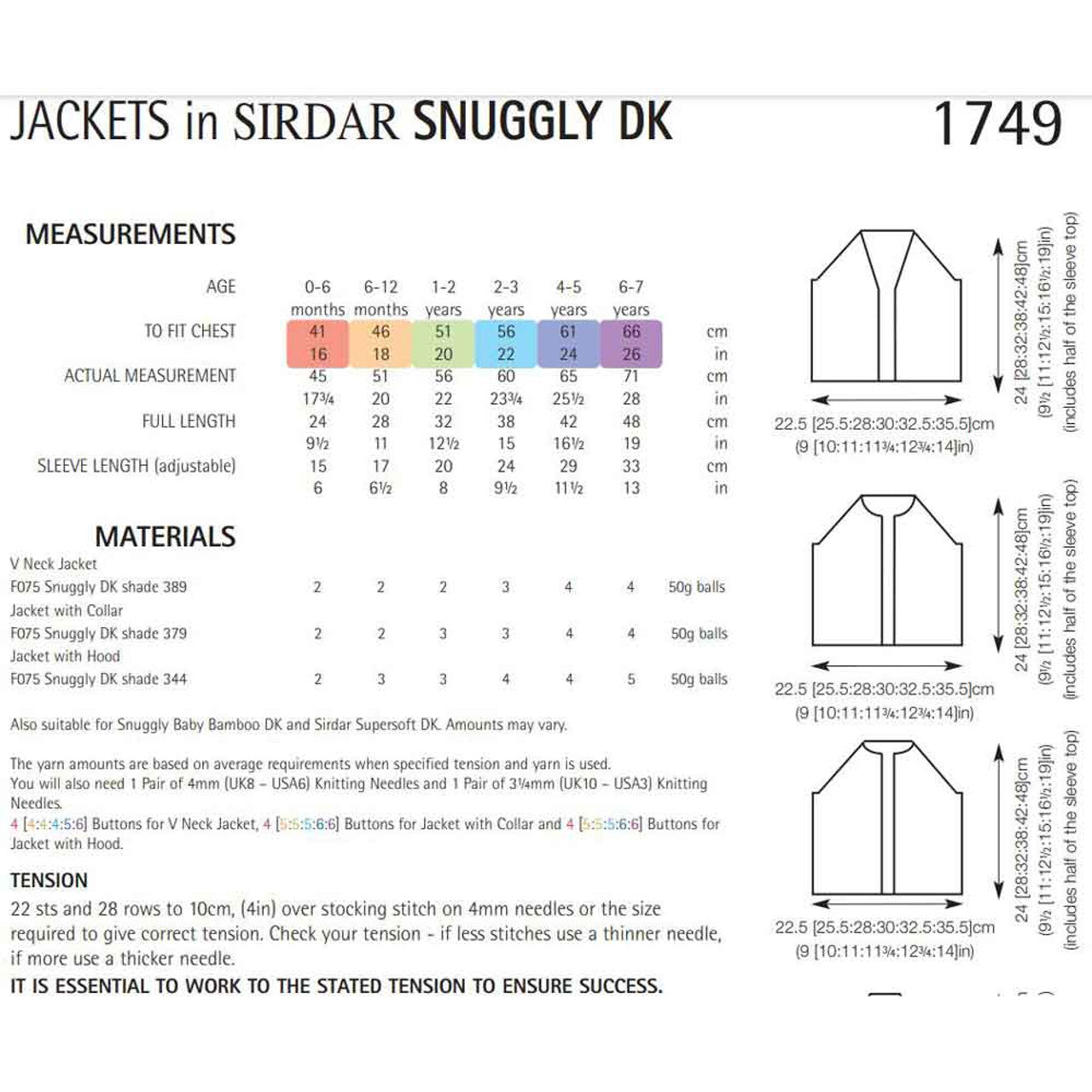 Jackets - Sirdar 1749