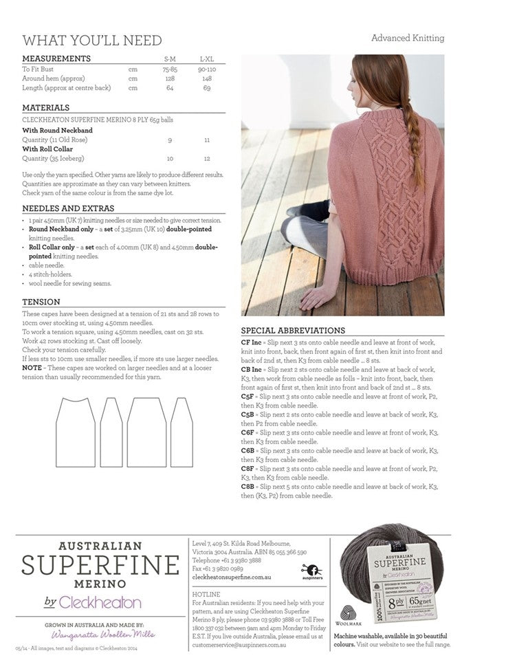 Sweater Cape - Superfine Merino 402