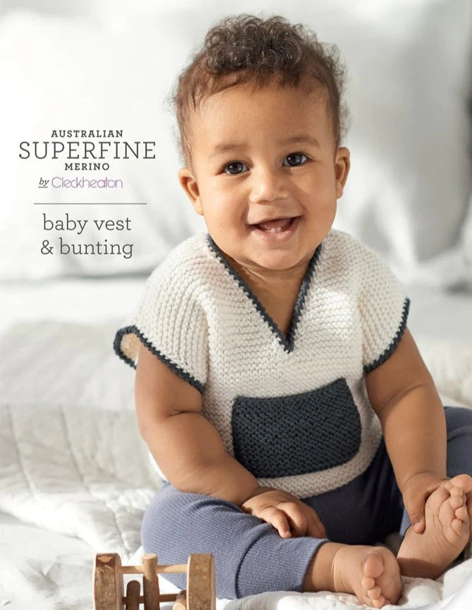 Baby Vest & Bunting - Superfine Merino 416
