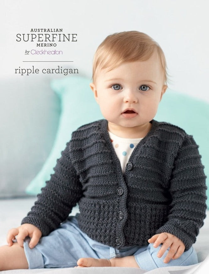 Ripple Cardigan - Superfine Merino 422