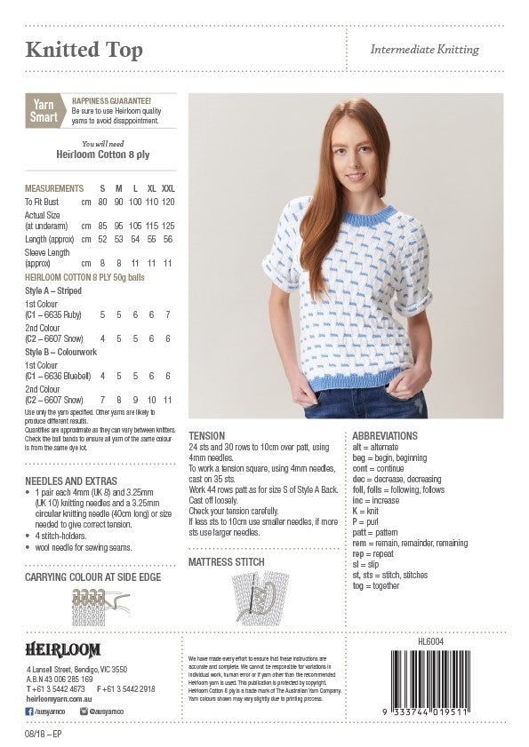 Knitted Top - Heirloom Pattern 002
