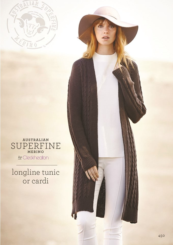 Longline Tunic or Cardi - Superfine Merino 450