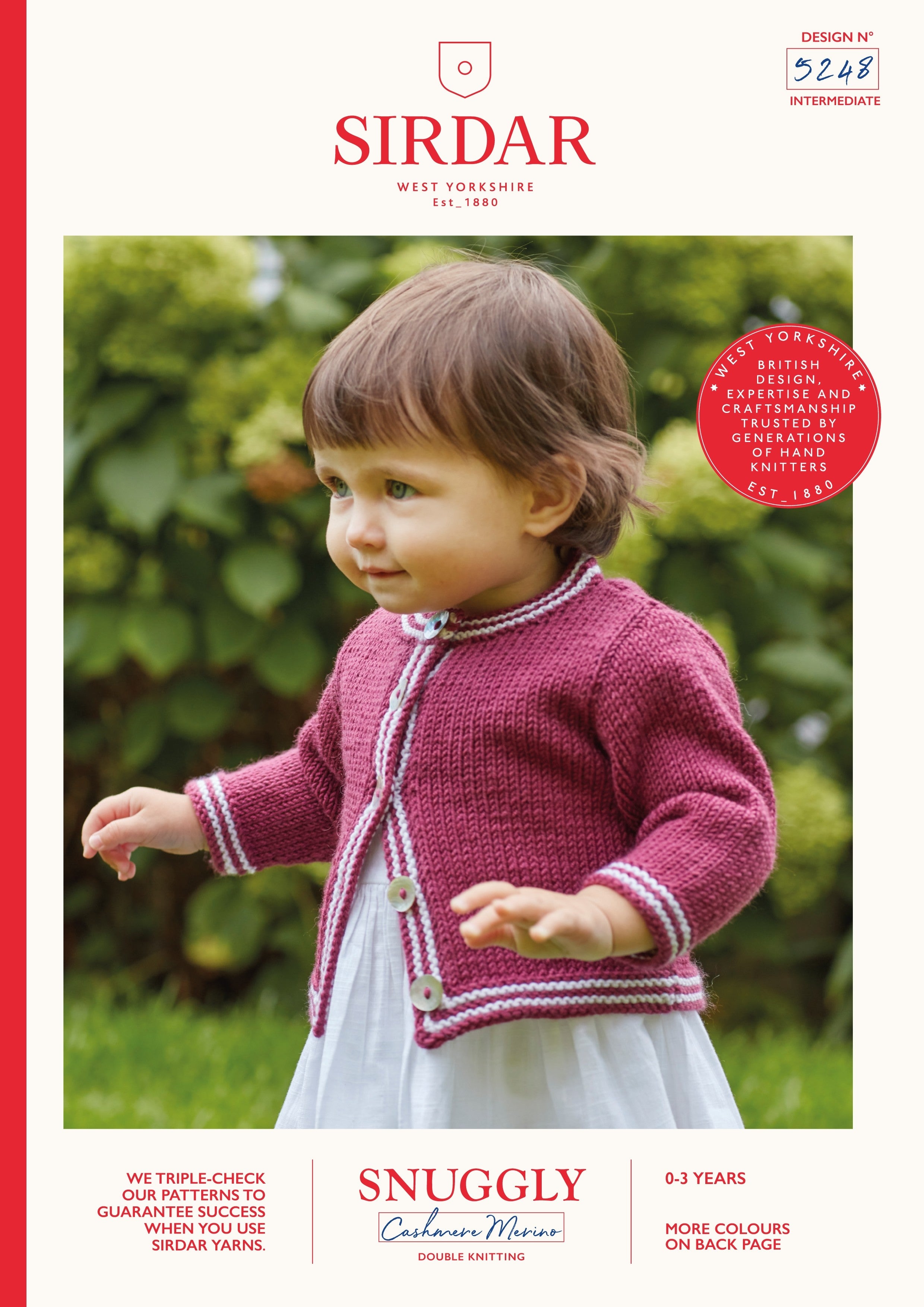 Cardigan with Fine Trim - Sirdar 5248