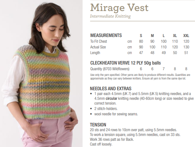 Mirage Vest PDF Pattern