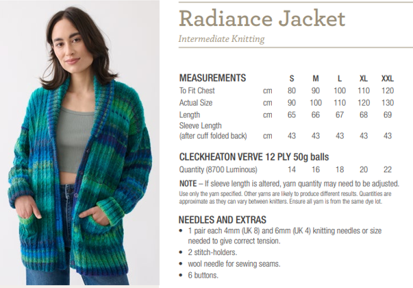 Radiance Jacket PDF Pattern