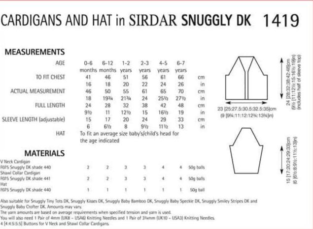 Cardigans and Hat - Sirdar 1419