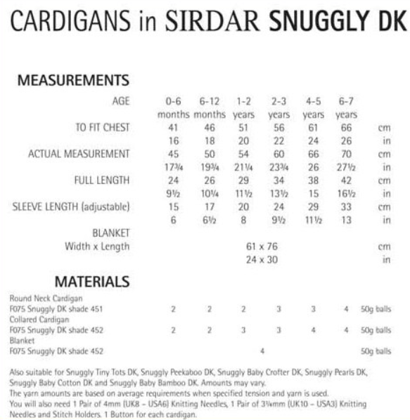 Diagonal Eyelet Pattern Cardigan & Blanket in Snuggly DK - Sirdar 4492