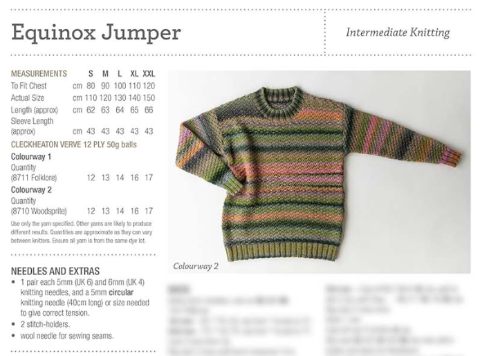 Equinox Jumper - Cleckheaton Verve 12 ply