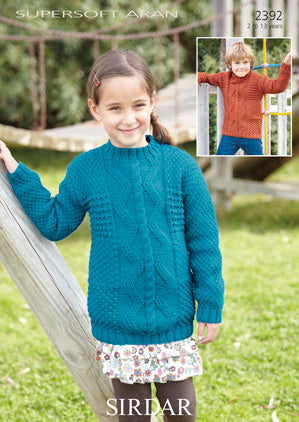 Cable Aran Sweater - Sirdar 2392