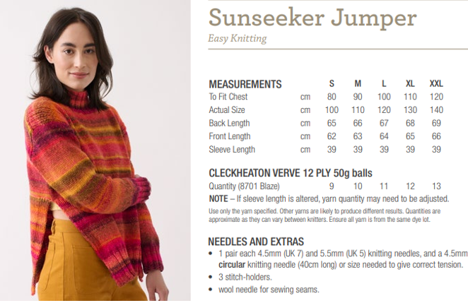 Sunseeker Jumper PDF Pattern