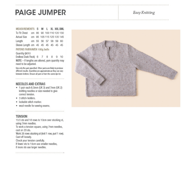 Paige Jumper - Patons 0060