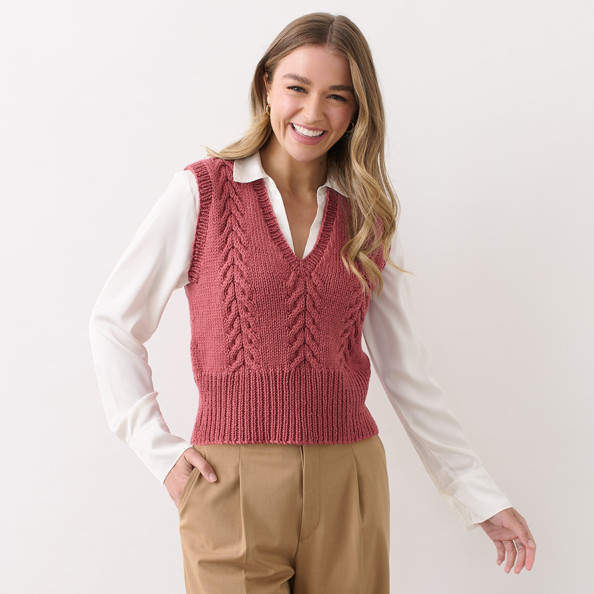Drover Cabled Vest - Cleckheaton PDF Pattern