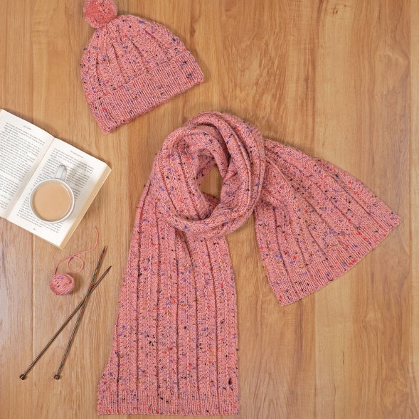Melody Beanie and Scarf Set - Cleckheaton PDF Pattern