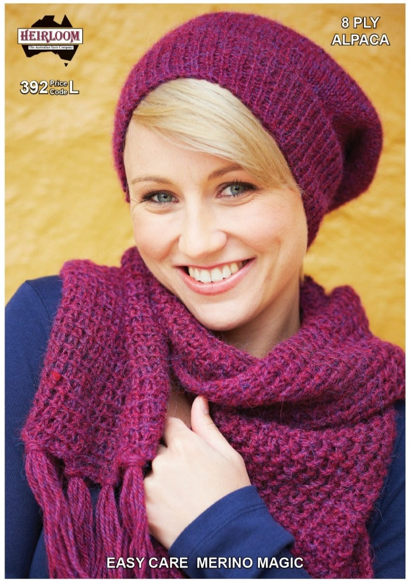 Beanie and Scarf - Heirloom Pattern 392