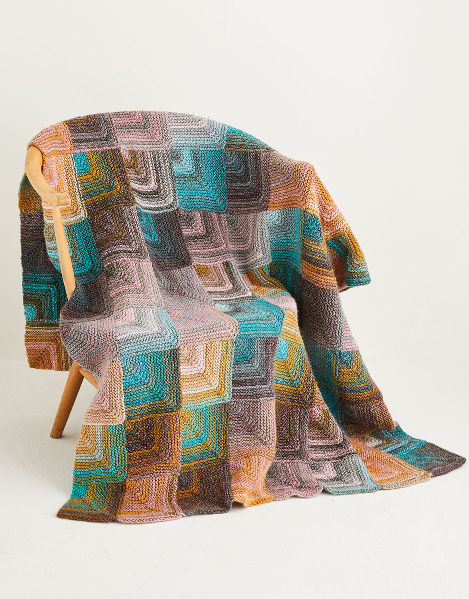 Knitted Domino Blanket in Sirdar Jewelspun - Sirdar 10142