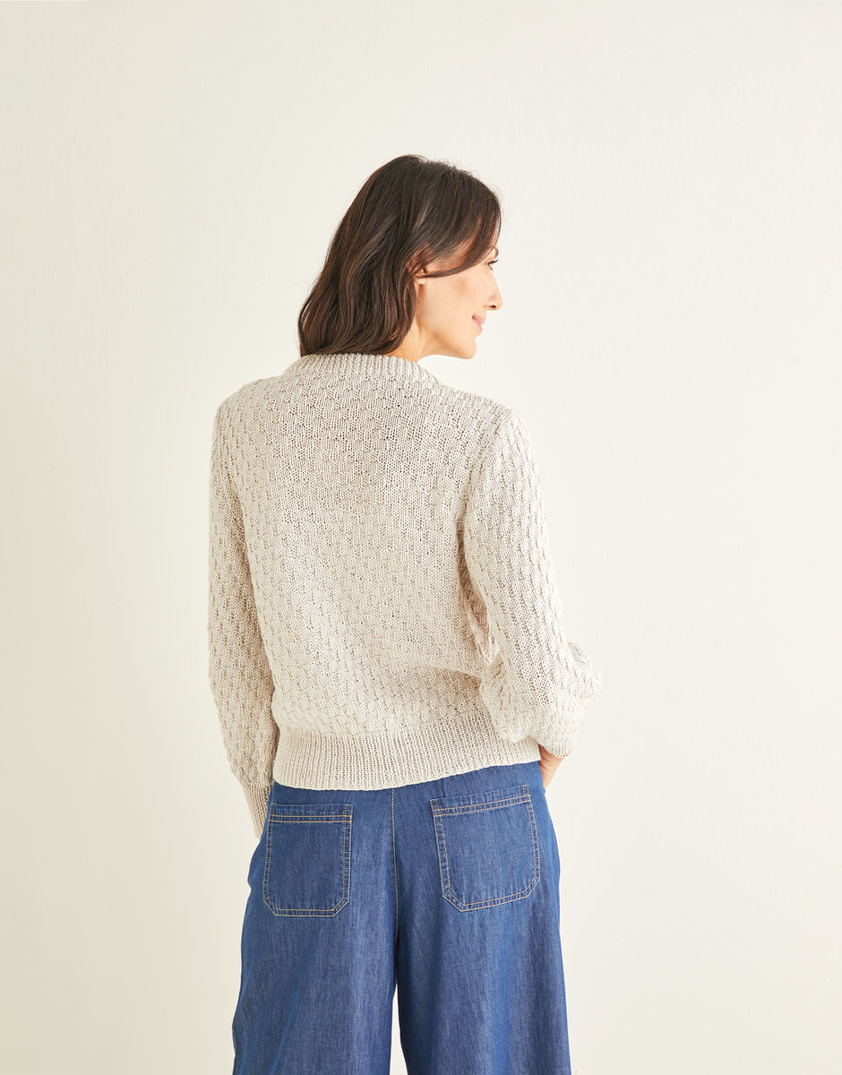 Diagonal Wave Stitch Sweater - Sirdar 10251